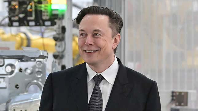 Tesla CEO Elon Musk attends the opening of the Tesla factory Berlin Brandenburg in Gruenheide, Germany on March 22, 2022. 