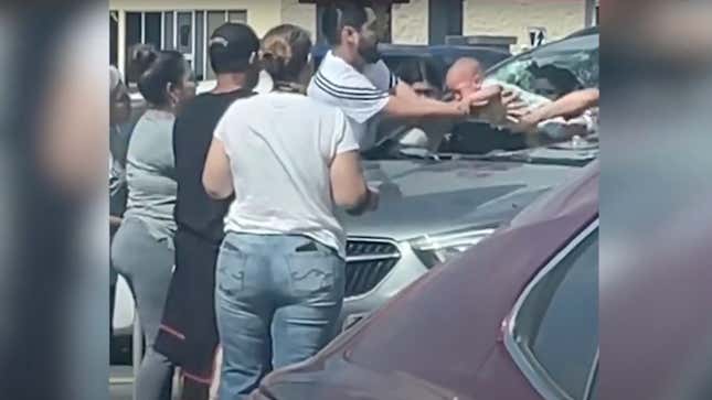 Image for article titled Baby Trapped In Hot Car Saved After Crowd Smashes Windshield