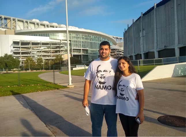 Attendees of the Howdy, Modi! event in Houston, Texas