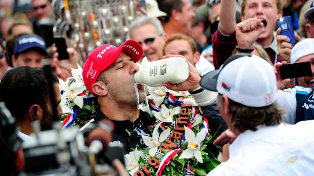 Image for article titled Only Losers At The Indy 500 Drink Skim Milk