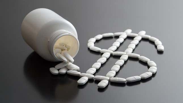 Pillls in the shape of a dollar sign.