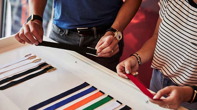 Whoop regularly launches new fabrics and colors for its interchangeable bands. These designs are often inspired by what Ahmed sees during his travels. “New locations unlock new ideas,” he says.