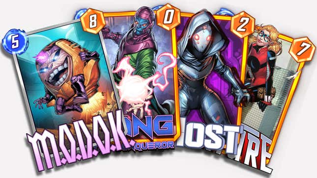 The four new cards in the latest season on Marvel Snap.