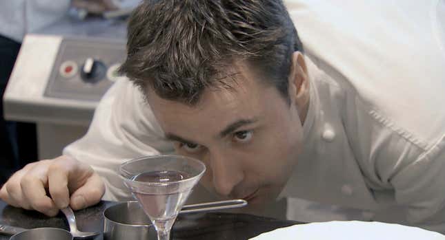 This image courtesy of Alive Mind Cinema shows elBulli chef Eduard Xatruch at work in Gereon Wetzel&#039;s documentary, &quot;elBulli: Cooking in Progress,&quot; in Roses, Spain. Only the very, very luckiest of eaters will ever be able to say they ate at elBulli, Ferran Adria&#039;s insanely inventive restaurant in Spain where dinner can be up to 50 palette-bending courses _ especially because it closes on July 30. Wetzel&#039;s documentary on the eatery has its U.S. premiere just a few days before elBulli closes. (AP Photo/Alive Mind Cinema)