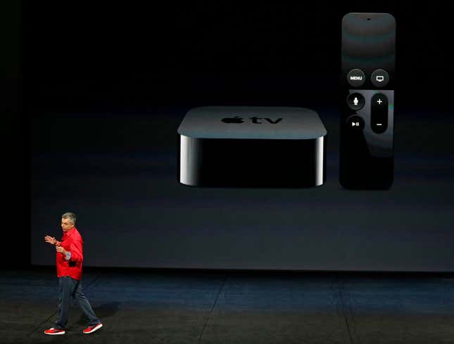 The new Apple TV and remote.