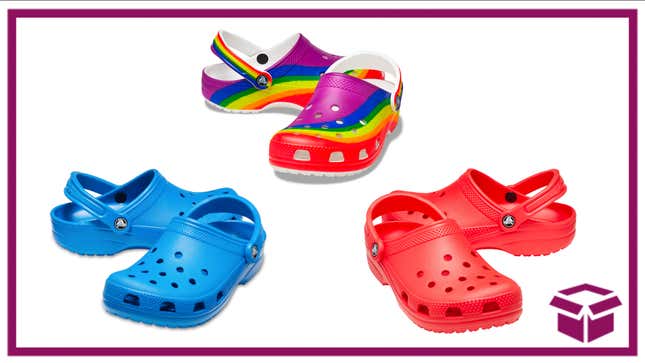 Crocs of all shapes, sizes, and colors can be yours for up to 50% off. 