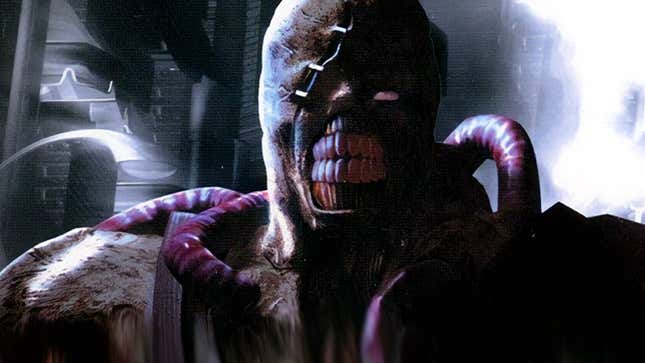 An image shows the Nemesis monster from RE3. 