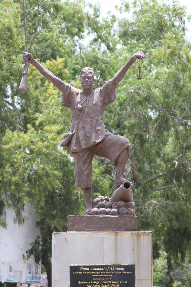 A statue of Asameni.