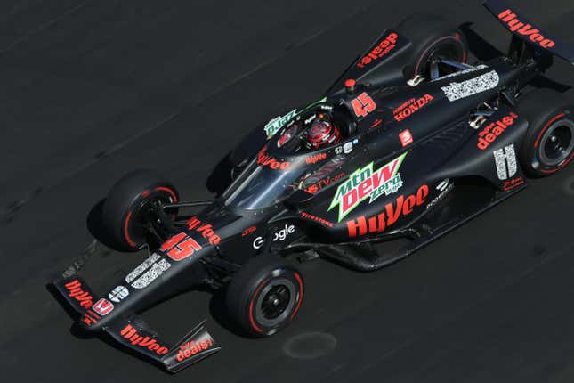 Jack Harvey in his No.45 Rahal Letterman Lanigan Racing Honda during practice for the 2022 Indy 500