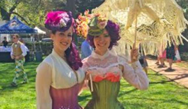 People dressed in Gatsby-era clothes attend the St John's Annapolis Cup