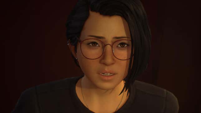 Alex Chen, the protagonist of True Colors, with a look of some emotional intensity on her face.
