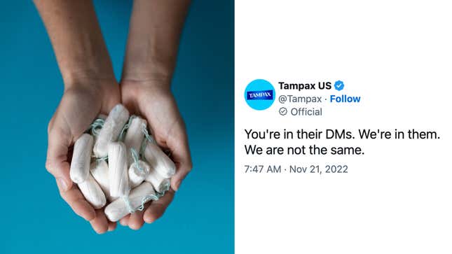 Image for article titled Transphobes Are Up in Arms Over Tampax&#39;s Medium Funny, Gender Inclusive Tweet