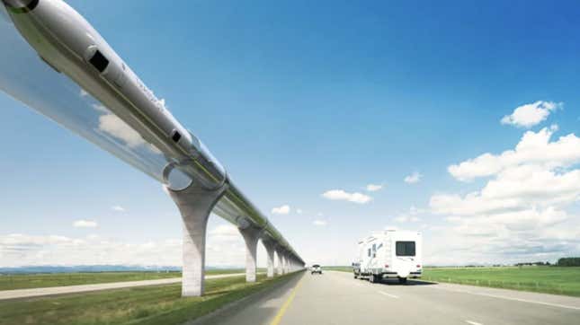 Imagen para el artículo titulado Canadá quiere construir un tren completamente eléctrico que viaja a 1000 Km/h