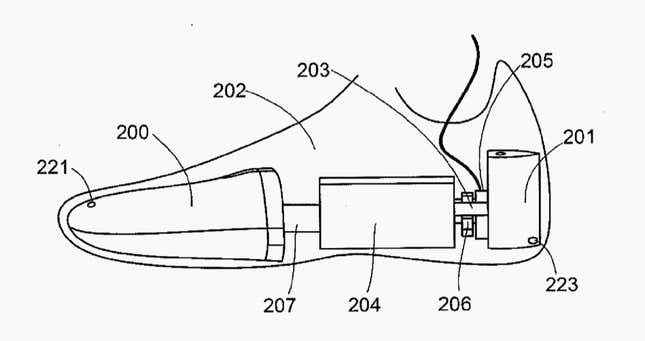 Amazon's internal measurement device for shoes.