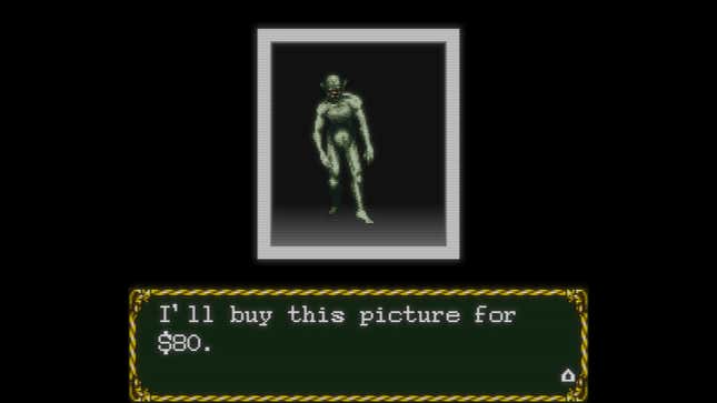 A photo of a ghoul with the caption, "I'll buy this picture for $80."