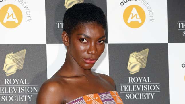 Michaela Coel attends the Royal Television Society Programme Awards on March 19, 2019.