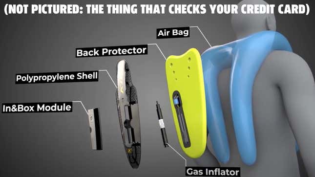 Image for article titled This Dystopian Biker Airbag Crash Vest Only Saves Your Ass If Your Subscription Is Paid Up UPDATED