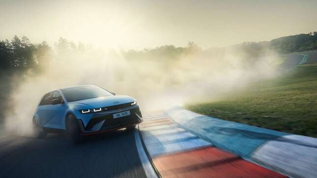 A render of the front end of the Hyundai Ioniq 5 N