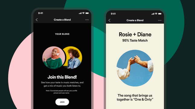 Image for article titled How to Use Spotify&#39;s &#39;Blend&#39; to Mix Your Playlists With Your Friends&#39;