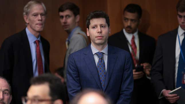 Samuel Altman, CEO of OpenAI, arrives for testimony before the Senate Judiciary Subcommittee on Privacy, Technology, and the Law May 16, 2023 in Washington, DC