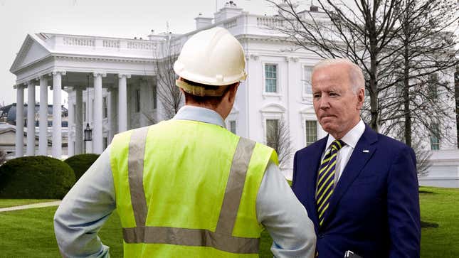 Image for article titled Contractor Informs Biden It’d Be Cheaper To Just Tear Down U.S. And Start Over