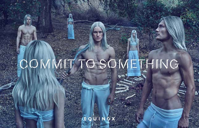 Image for article titled New ads from Equinox show gym-goers at peak absurdity