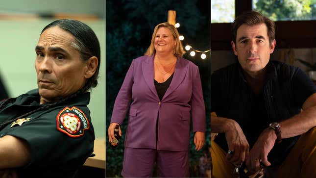 Zahn McClarnon in Reservation Dogs; Bridget Everett in Somebody Somewhere; Claes Bang in Bad Sisters