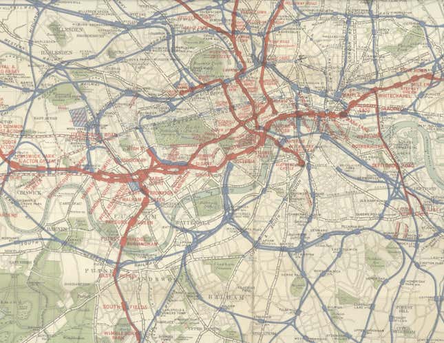 1895 London tube map