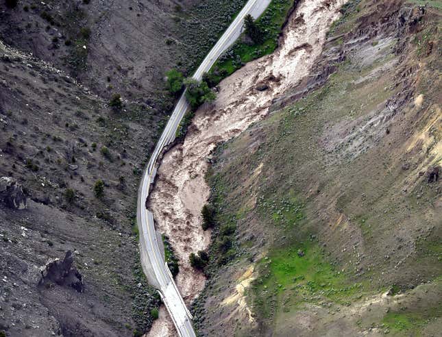 Flooding In Yellowstone National Park Washed Out Roads Bridges