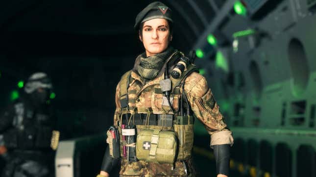 An operator stands at the ready for deployment.