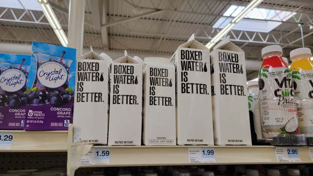 Image for article titled The Slippery Environmentalism of Boxed Water