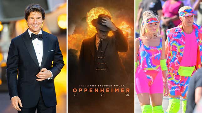 Image for article titled Tom Cruise Desperate for Theaters to Pick Him Over ‘Barbie,’ ‘Oppenheimer’ This Summer