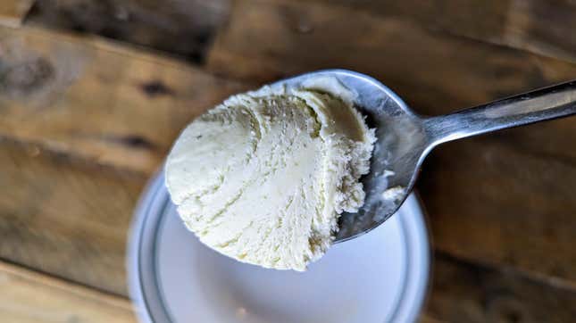 ranch ice cream in spoon