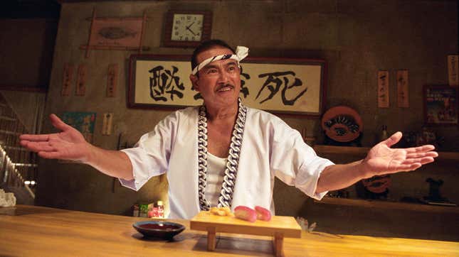 Sonny Chiba as sword-maker Hattori Honzo in Kill Bill Vol. 1