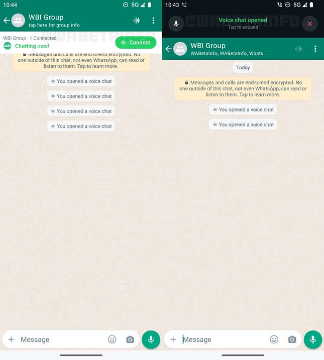 Imagen para el artículo titulado WhatsApp se inspira en Discord e implementa nuevos chats de voz