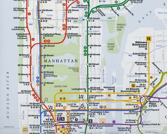 The rerouted Q train in 1995.