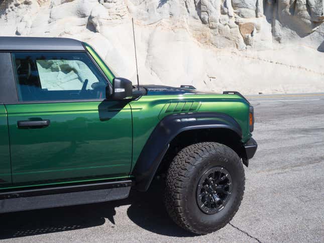 Image for article titled The 2022 Ford Bronco Raptor Has all the Good Buttons and Switches