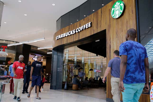 There are only two Starbucks locations in South Africa, and one of them is at Mall of Africa.
