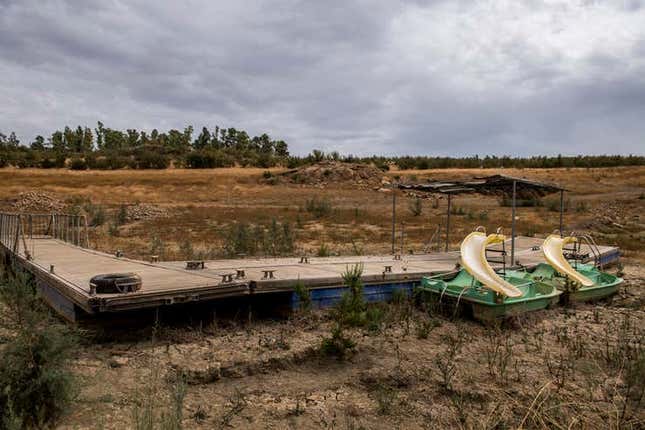 Un embalse recreativo en La Viñuela.