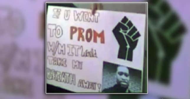 Image for article titled Offensive George Floyd-Themed Promposal Causes Outrage at California High School