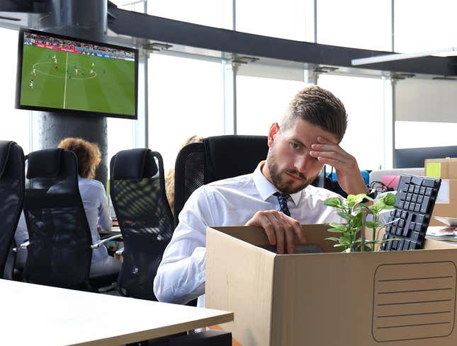 Image for article titled Easy-Going Company Has World Cup On During Layoffs