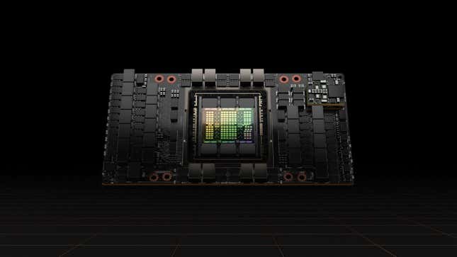 Una GPU Nvidia Hopper H100, que en China se comercializa como H800 por el límite de velocidad impuesto por Estados Unidos