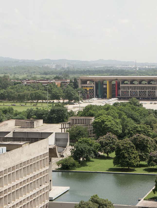 The high court and Capitol Complex Plaza.