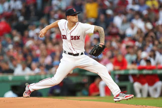 Jun 16, 2023; Boston, Massachusetts, USA; Boston Red Sox starting pitcher Tanner Houck (89) throws a pitch during the first inning against the New York Yankees at Fenway Park.