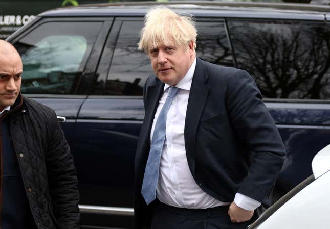 Former prime minister Boris Johnson brought his unorthodox rhetorical style to the proceedings. 