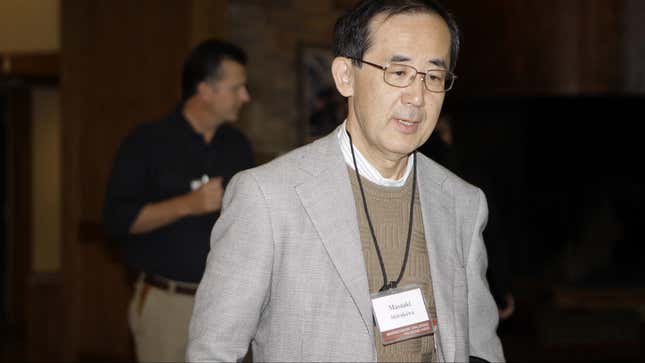 Masaaki Shirakawa at the Saturday session of the annual Federal Reserve conference, at the Jackson Lake Lodge in Jackson, Wyo., Saturday, Aug. 28, 2010.
