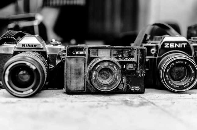 Addis Aemero's grandfather Sefiw Tebeje's cameras