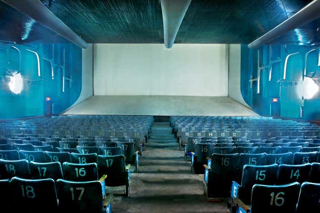 The auditorium of Neelam Cinema.