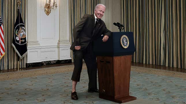 Image for article titled Biden Tries To Boost Approval Ratings By Showing A Little Ankle
