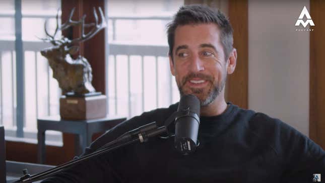 Aaron Rodgers emerged from the darkness — and went on some no-name podcast